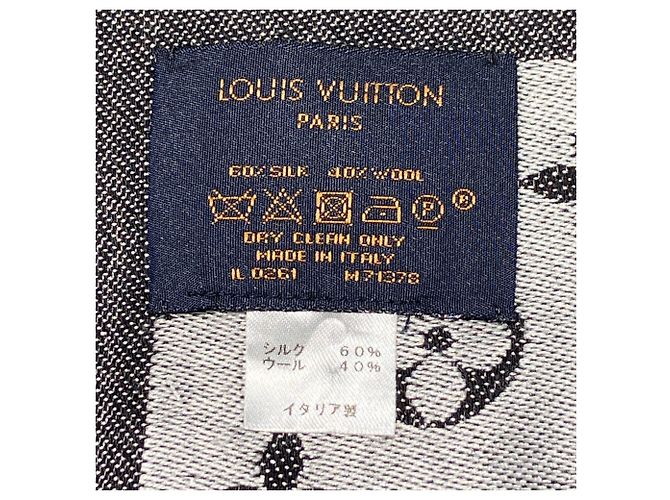 Louis Vuitton Monogram Silk Wool Shawl Brown - view 4