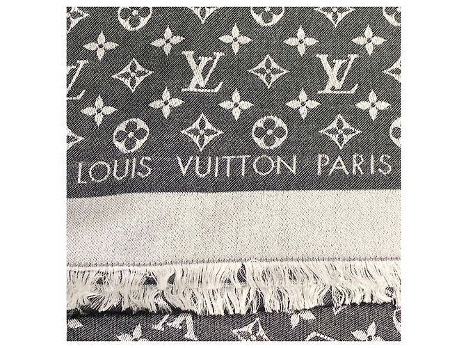 Louis Vuitton Monogram Silk Wool Shawl Brown - view 6
