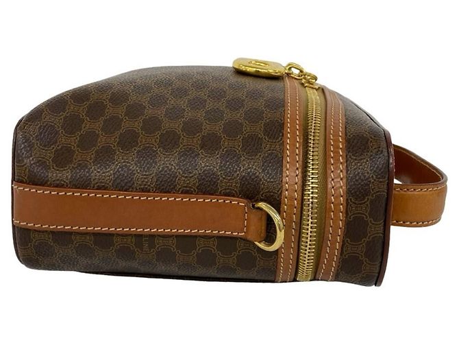 Céline Celine Vintage Macadam Pattern 2-Way Handbag Brown - view 6