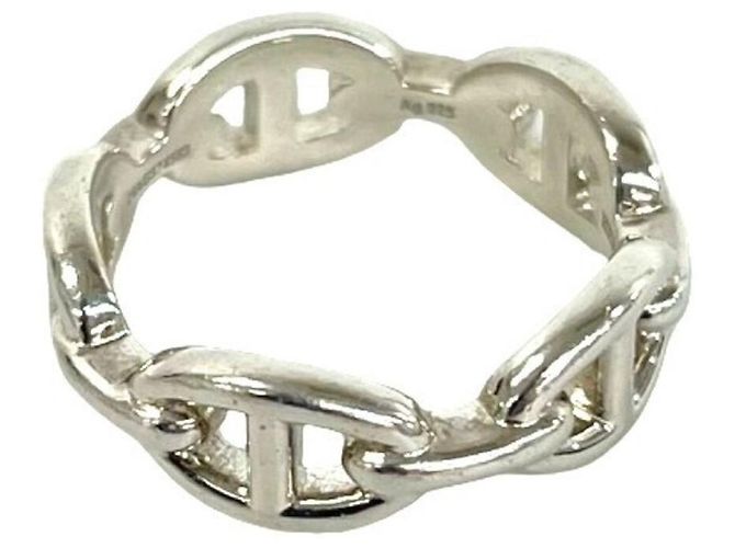 Ring Hermès Anel Hermes Chaine d'Ancre Enchainée PM Prata - vista 5