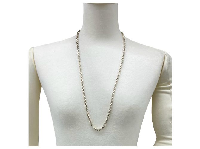 Autre Marque Collana Tiffany Vintage Twisted Rope Chain Argento - vista 2