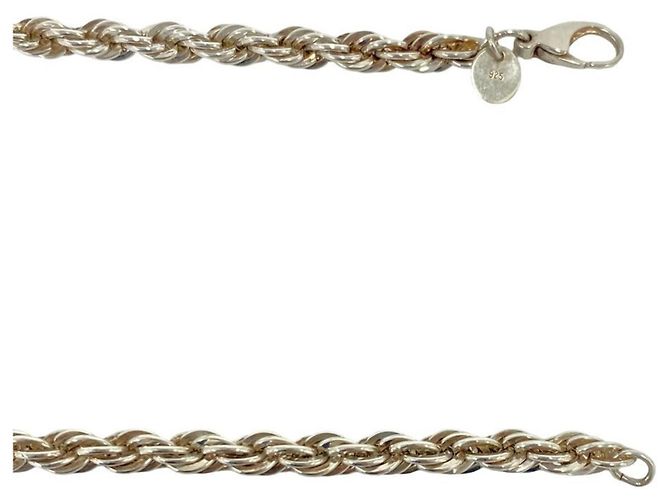 Autre Marque Collana Tiffany Vintage Twisted Rope Chain Argento - vista 5