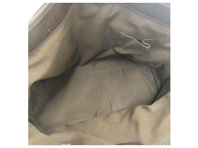 Borsa Tote in pelle Gucci GG Supreme Logo Marrone - vista 9