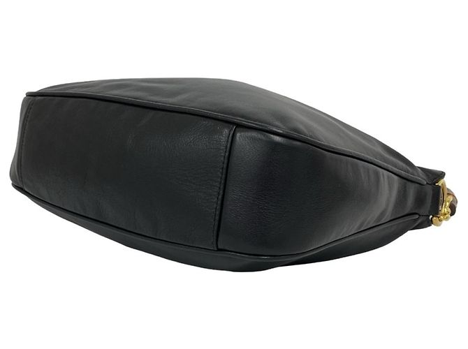 Bamboo GUCCI Vintage Bambus-Lederhandtasche Schwarz - Ansicht 8