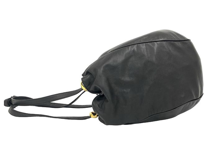 Loewe Vintage Anagram Logo Nappa Leder Semi-Shoulder Tote Bag Schwarz - Ansicht 5