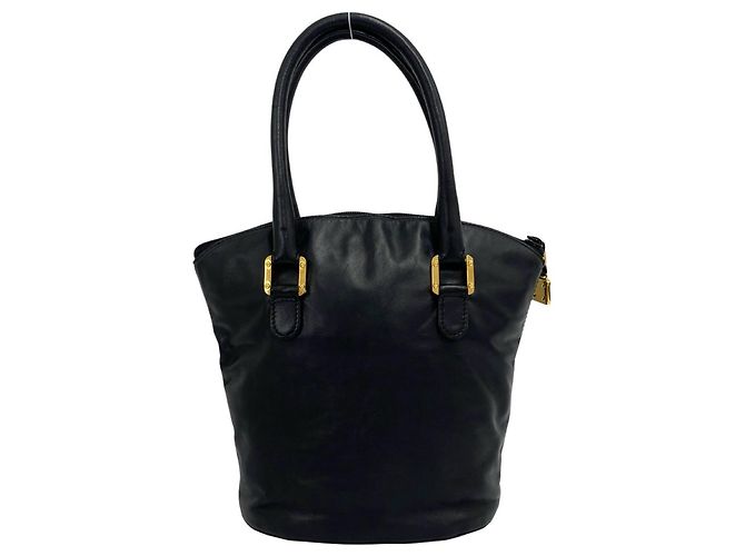 Borsa a mano in pelle Loewe Vintage Anagram Logo Mini Tote Bag Nero - vista 3