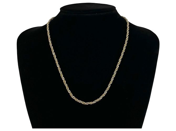 Autre Marque Tiffany & Co. Twist Rope Chain Necklace Silvery Golden - view 2