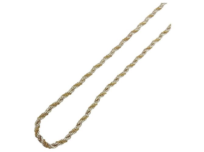 Autre Marque Tiffany & Co. Twist Rope Chain Necklace Silvery Golden - view 4