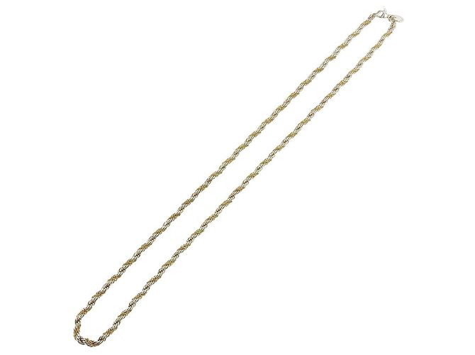 Autre Marque Tiffany & Co. Twist Rope Chain Necklace Silvery Golden - view 6