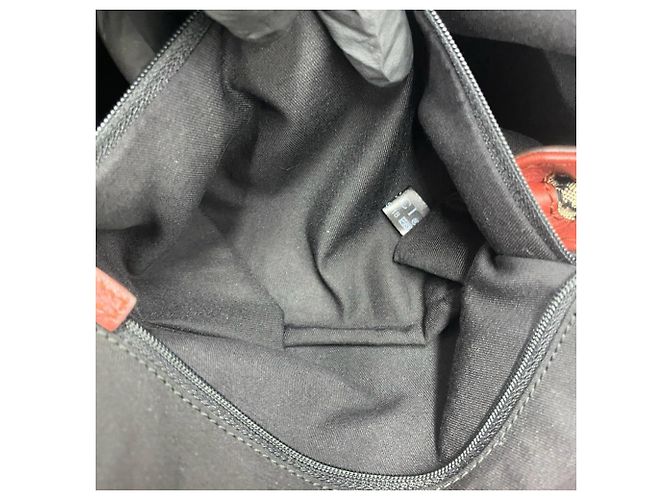 Sac cabas GUCCI Sukey en toile Diamante et cuir Rouge Beige - vue 10
