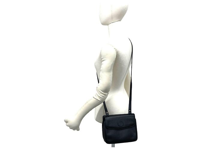 Gucci Vintage Schultertasche aus Leder in Schwarz mit Interlocking G Logo - Ansicht 2