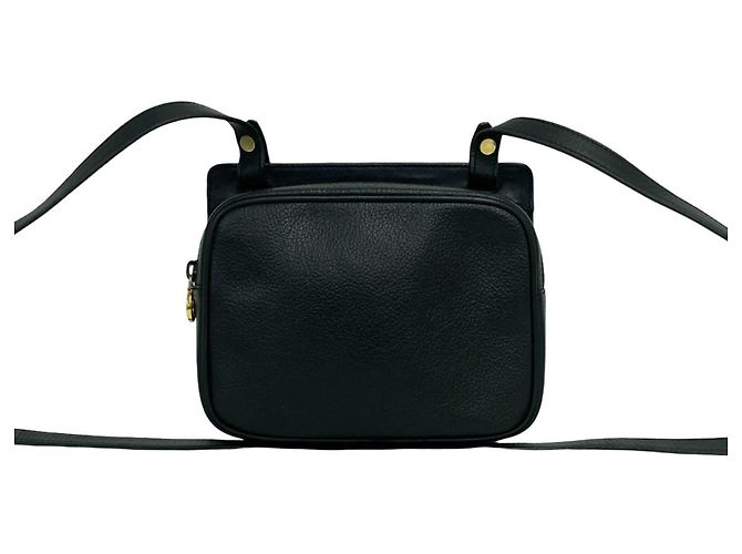 Gucci Vintage Schultertasche aus Leder in Schwarz mit Interlocking G Logo - Ansicht 3