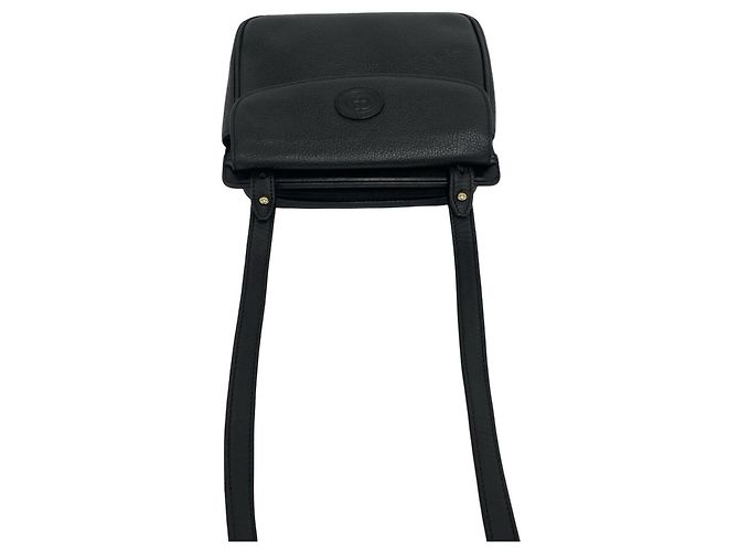 Gucci Vintage Schultertasche aus Leder in Schwarz mit Interlocking G Logo - Ansicht 4