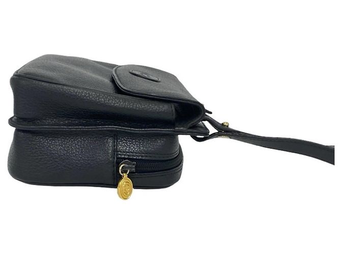 Gucci Vintage Schultertasche aus Leder in Schwarz mit Interlocking G Logo - Ansicht 6