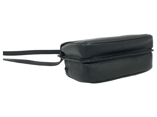 Gucci Vintage Schultertasche aus Leder in Schwarz mit Interlocking G Logo - Ansicht 7