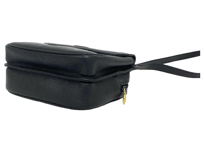 Gucci Vintage Schultertasche aus Leder in Schwarz mit Interlocking G Logo - Ansicht 8