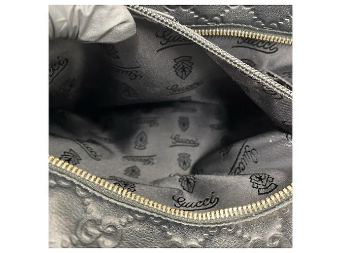 Borsa Tote GUCCI Guccissima in pelle Nero - vista 10