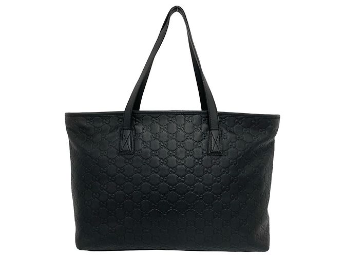 Borsa Tote GUCCI Guccissima in pelle Nero - vista 3