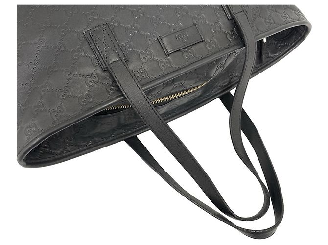 Borsa Tote GUCCI Guccissima in pelle Nero - vista 4
