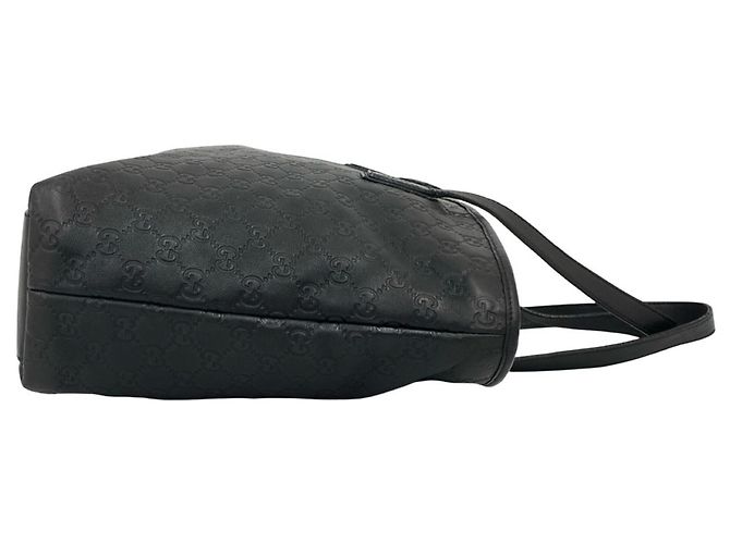 Borsa Tote GUCCI Guccissima in pelle Nero - vista 6