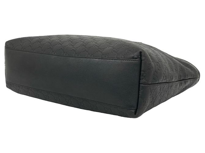 Borsa Tote GUCCI Guccissima in pelle Nero - vista 8