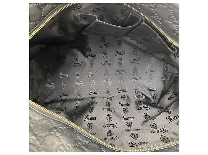 Borsa Tote GUCCI Guccissima in pelle Nero - vista 9
