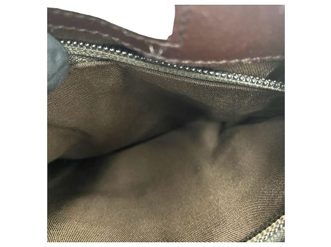 Borsa a tracolla in pelle Gucci Guccissima Logo Marrone - vista 10