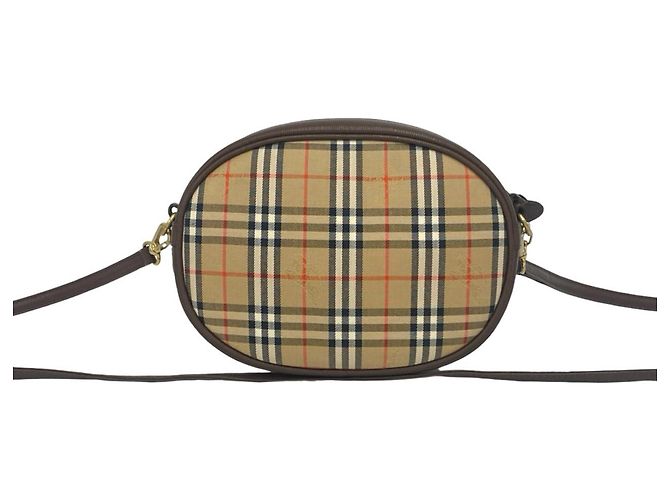 Burberry Nova Check Schultertasche aus Canvas und Leder Braun Beige - Ansicht 3
