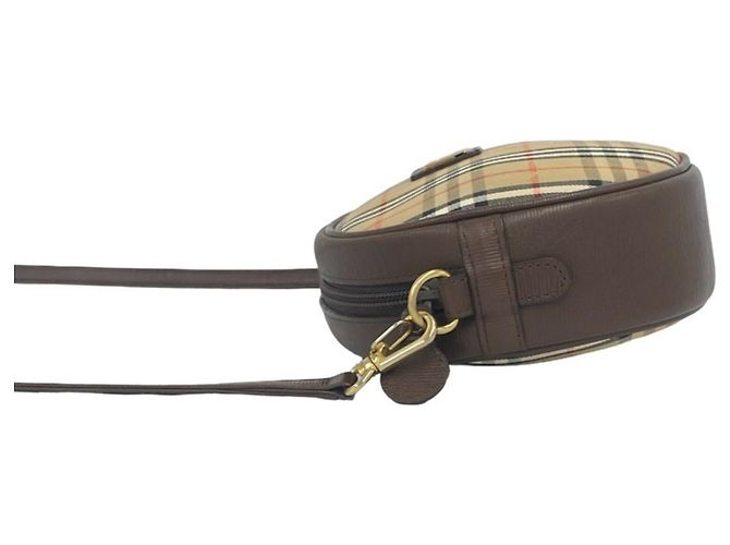 Burberry Nova Check Schultertasche aus Canvas und Leder Braun Beige - Ansicht 5