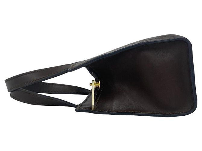 Céline Borsa a mano in pelle Celine Vintage C Macadam Pattern Marrone - vista 5