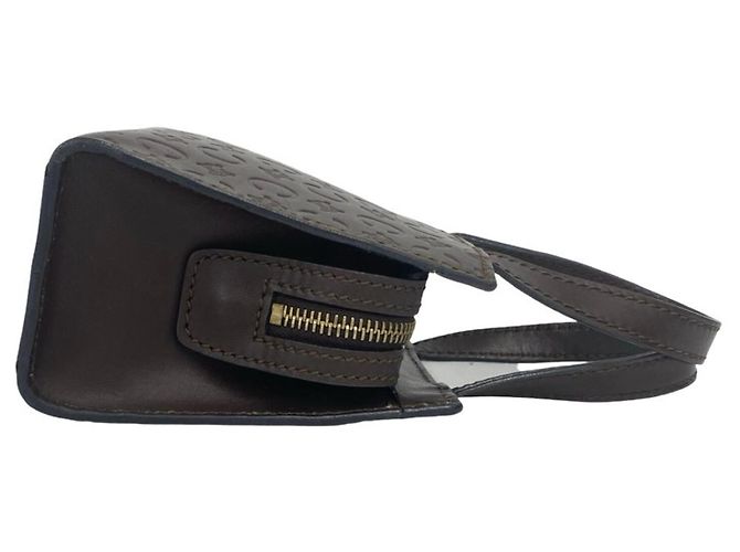 Céline Borsa a mano in pelle Celine Vintage C Macadam Pattern Marrone - vista 6