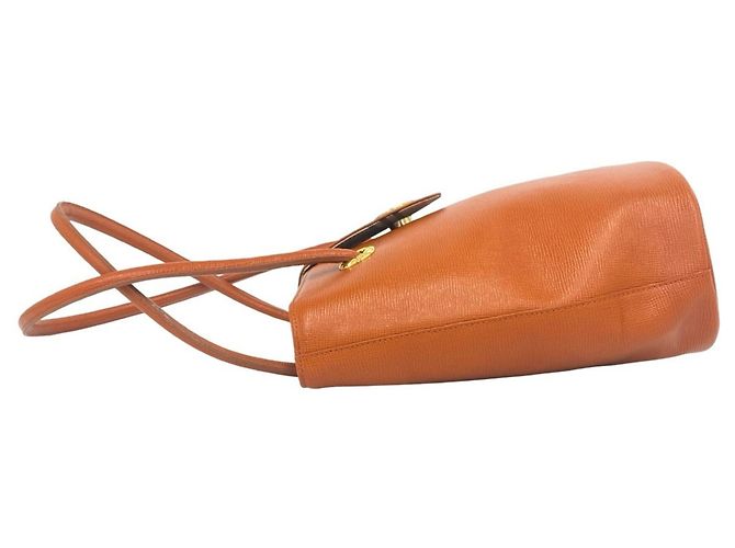 Borsa semi-spalla in pelle Burberry Shadow Horse Logo Arancione - vista 5