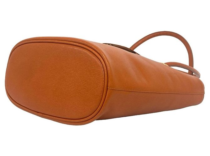 Borsa semi-spalla in pelle Burberry Shadow Horse Logo Arancione - vista 8