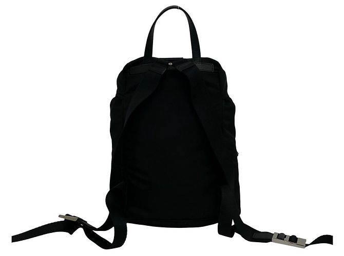 Saffiano Sac à dos Prada avec logo triangle Noir - vue 3