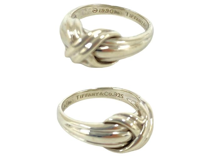 Autre Marque Anello Tiffany Vintage Signature Band Ring Argento - vista 3