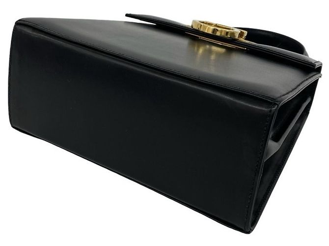 Gancini Salvatore Ferragamo Borsa a mano/Borsa a tracolla 2-Way in pelle nera Nero - vista 8