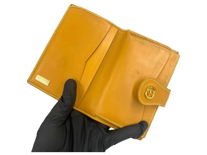 Gucci Old Micro GG Logo Hardware Leder Bi-fold Geldbörse Braun - Ansicht 7