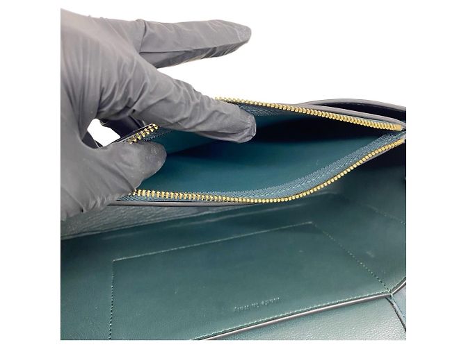 Céline Sac à épaule Celine Frame Medium Vert Bleu Marine - vue 10