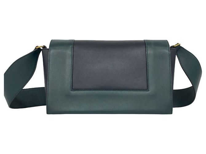 Céline Sac à épaule Celine Frame Medium Vert Bleu Marine - vue 3