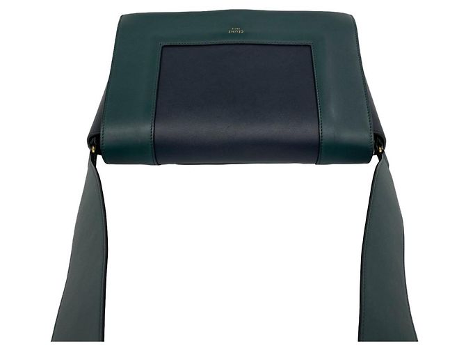 Céline Sac à épaule Celine Frame Medium Vert Bleu Marine - vue 4
