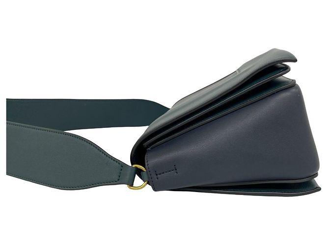 Céline Sac à épaule Celine Frame Medium Vert Bleu Marine - vue 5