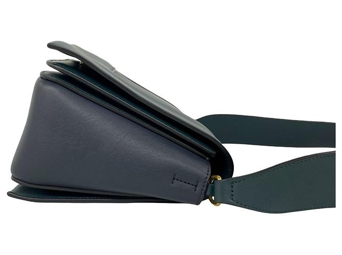 Céline Sac à épaule Celine Frame Medium Vert Bleu Marine - vue 6