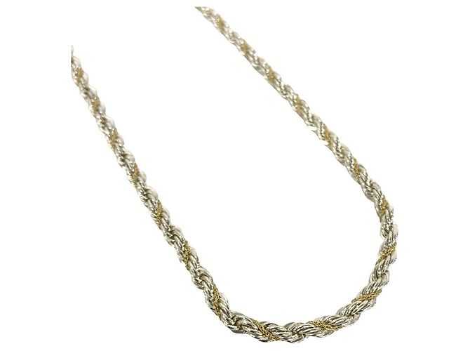 Autre Marque Collana Tiffany Vintage Twist Rope Argento D'oro - vista 4