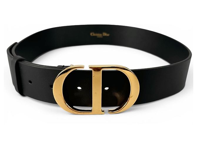 Cintura in pelle Christian Dior 30 MONTAIGNE Nero - vista 2