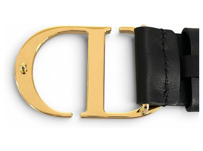 Cintura in pelle Christian Dior 30 MONTAIGNE Nero - vista 6