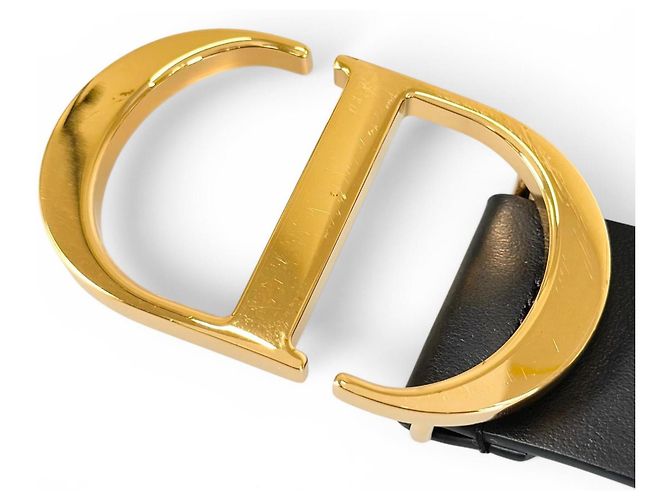 Cintura in pelle Christian Dior 30 MONTAIGNE Nero - vista 9