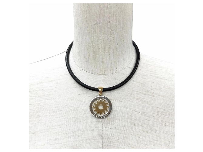 Bulgari BVLGARI Tondo Sun Halskette Silber Golden - Ansicht 3