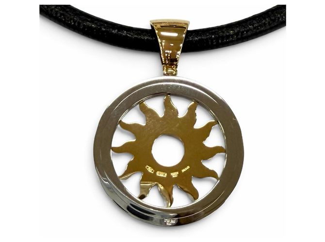 Bulgari BVLGARI Tondo Sun Halskette Silber Golden - Ansicht 4