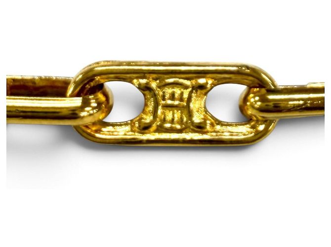 Céline Celine Vintage Triomphe Chain Armband Halskette 2-in-1 Golden - Ansicht 7