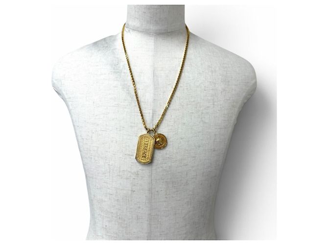 Collana a catena Versace DG14698 Medusa Dog Tag D'oro - vista 3